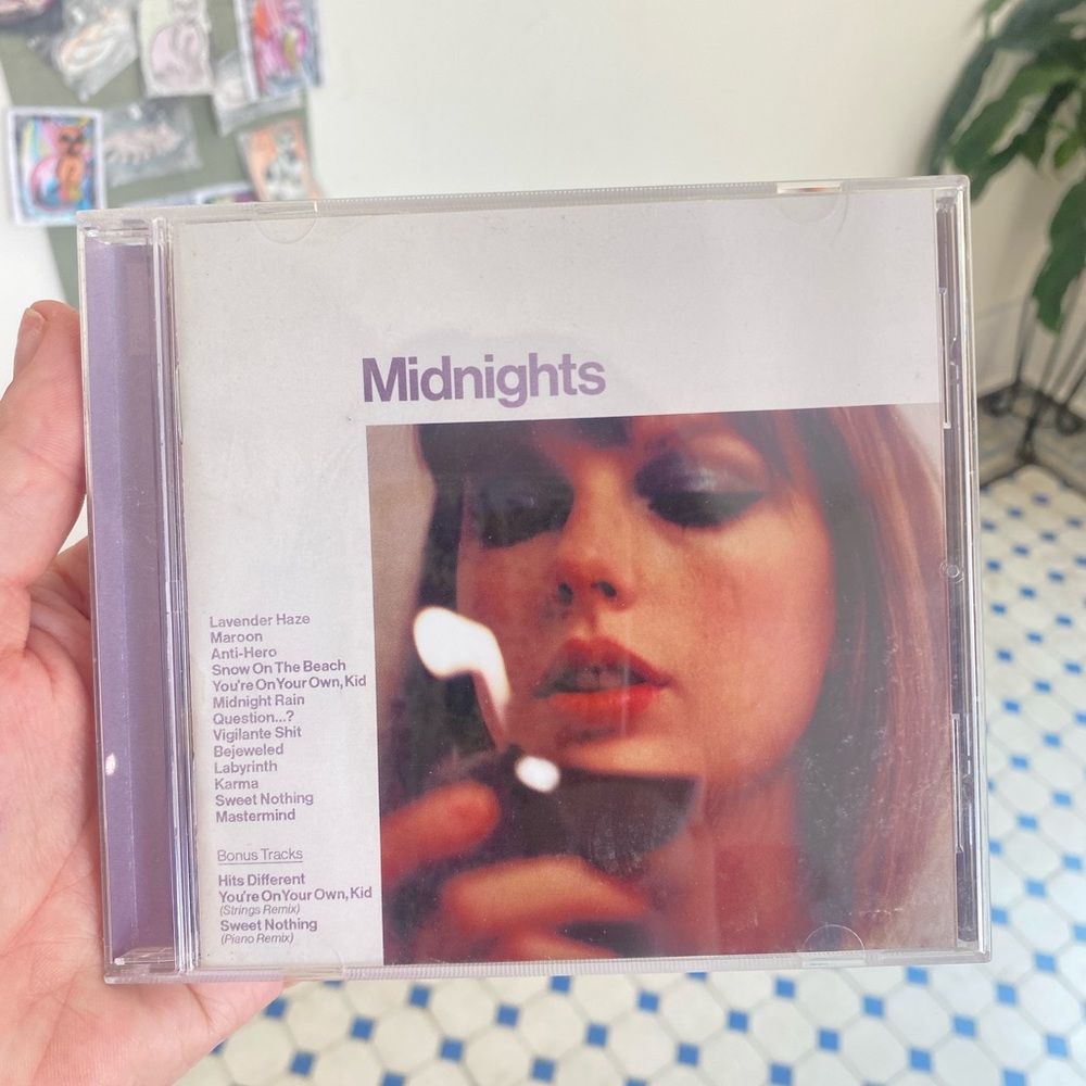 Taylor Swift Midnights CD - Purple and White